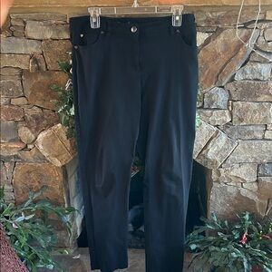 Zac & Rachel Classic Black Trousers Size 12; Stretch Fabric; Like New!